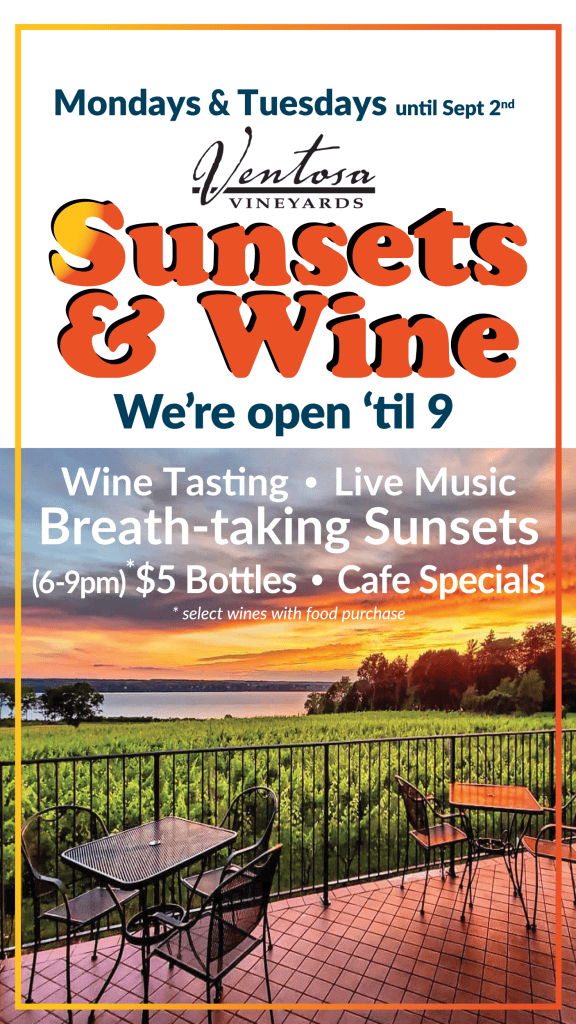 sunsets and wine waterfront dining in the Finger Lakes